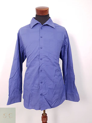 Camisa Walbusch azul liso - Talla XL