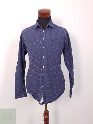 Camisa Camel Active azul con rombos - Talla L