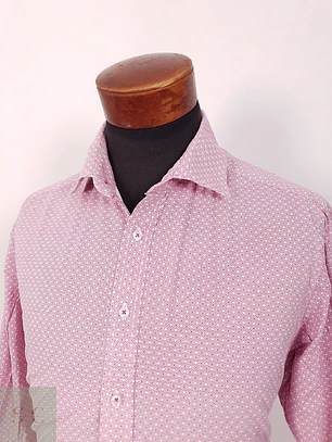 Camisa Miller y Monroe rosa microcuadros - Talla L