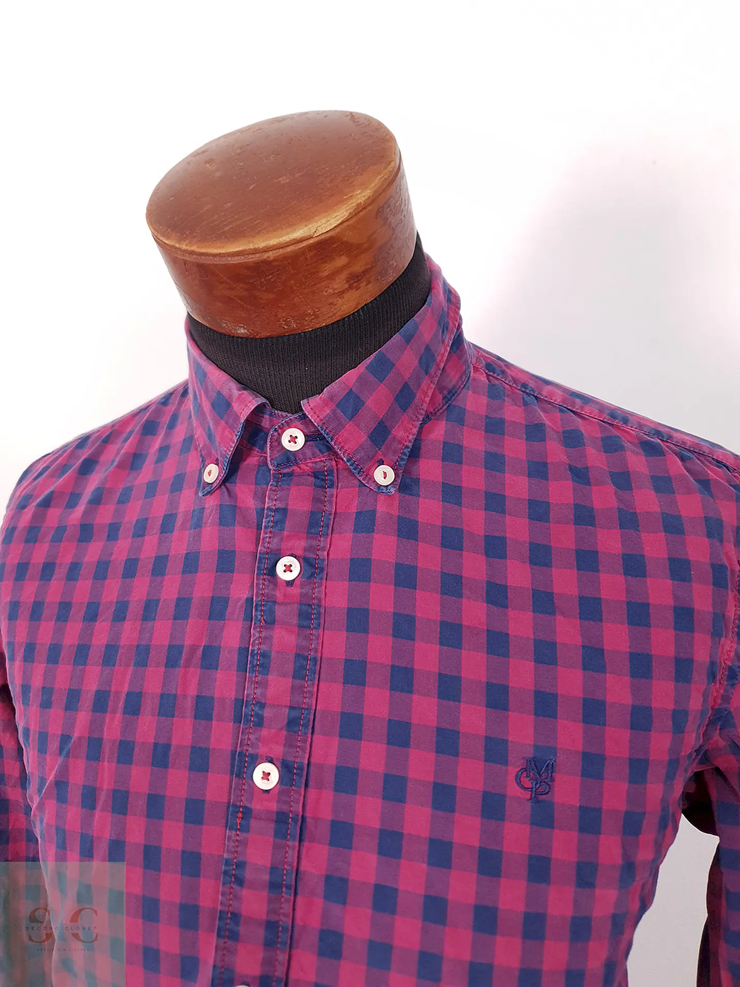 Camisa Marc O'Polo azul lila cuadros - Talla MB 2