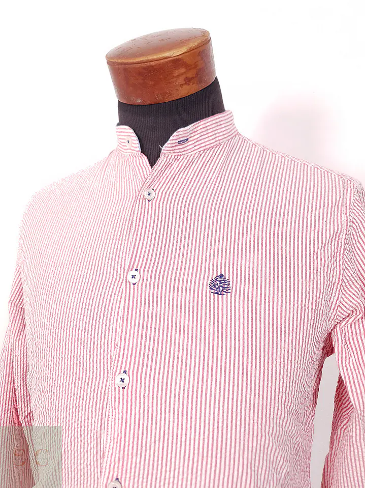 Camisa Springfield blanco rojo rayas - Talla M 3
