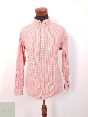 Camisa Lands End rojo blanco cuadros - Talla L