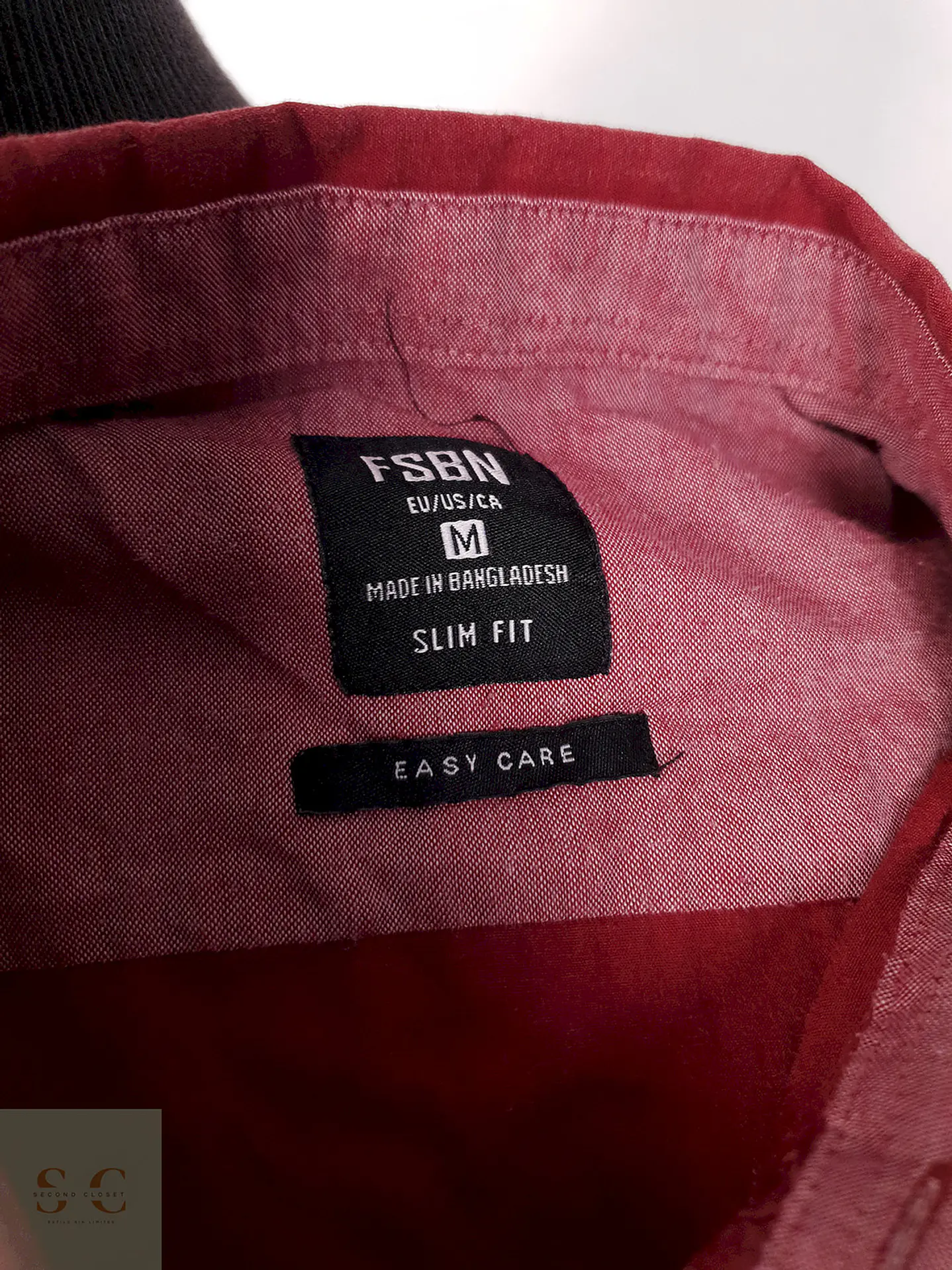 Camisa Fsnb burdeos lisa - Talla M Slim 2