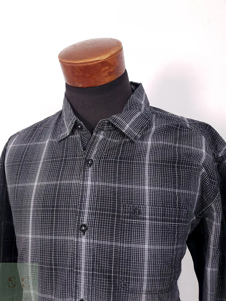 Camisa S. Oliver plomo cuadros - Talla XL 2