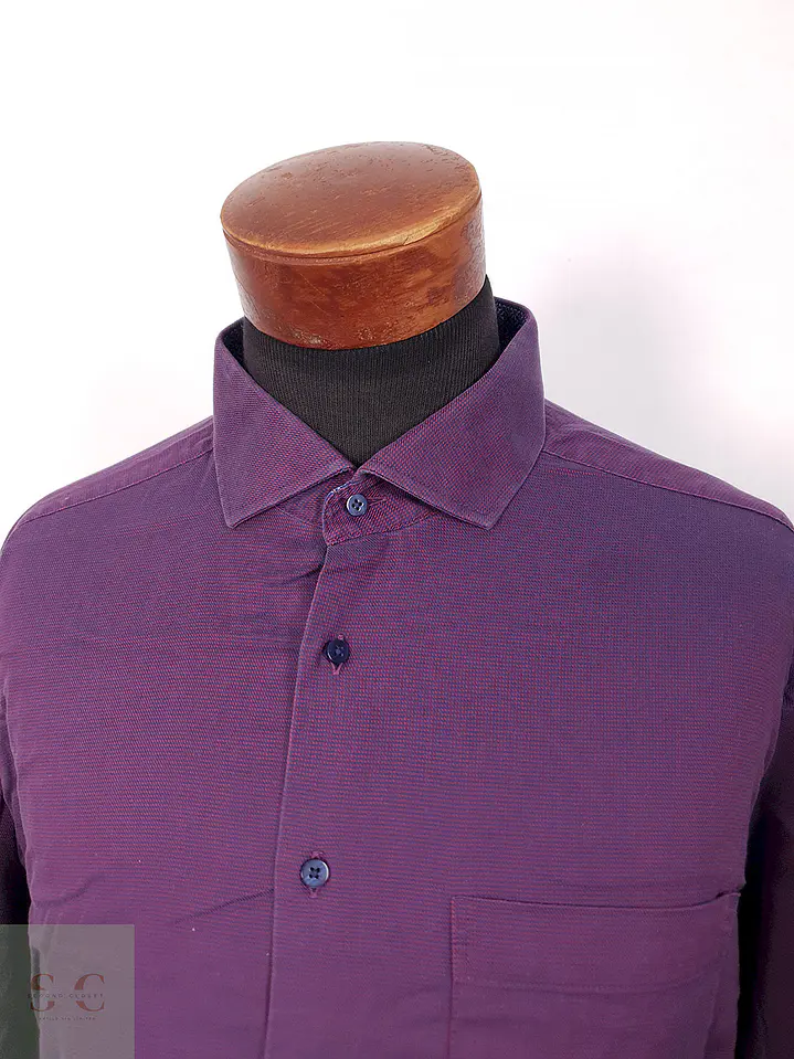Camisa Eterna purpura microcuadro - Talla XXXL 3