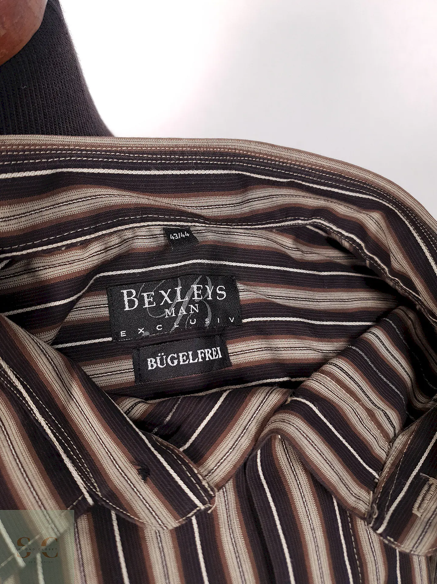 Camisa Bexley negro café rayas - Talla XL 2