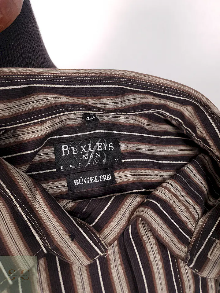 Camisa Bexley negro café rayas - Talla XL 2