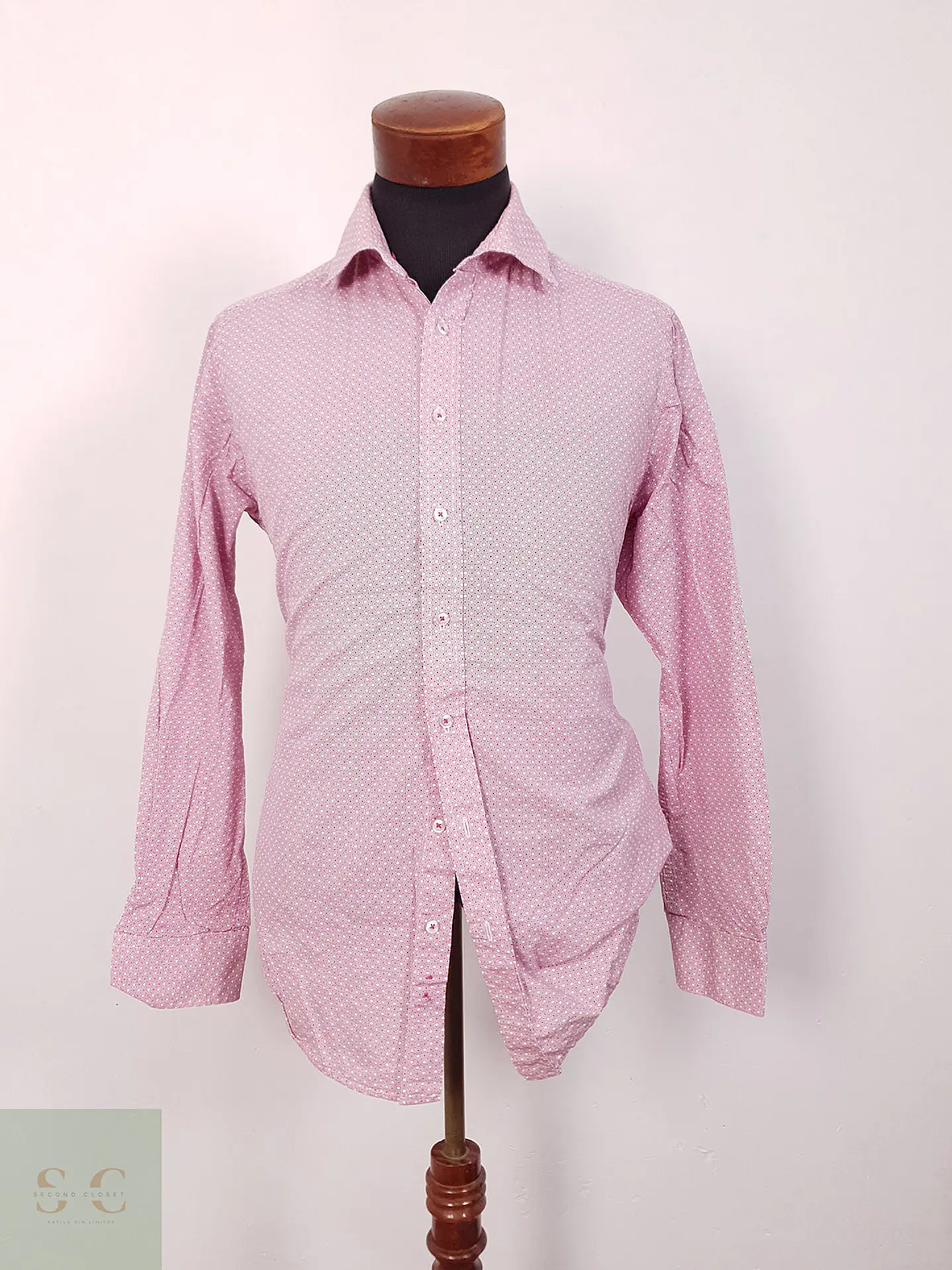 Camisa Miller y Monroe rosa microcuadros - Talla L 3