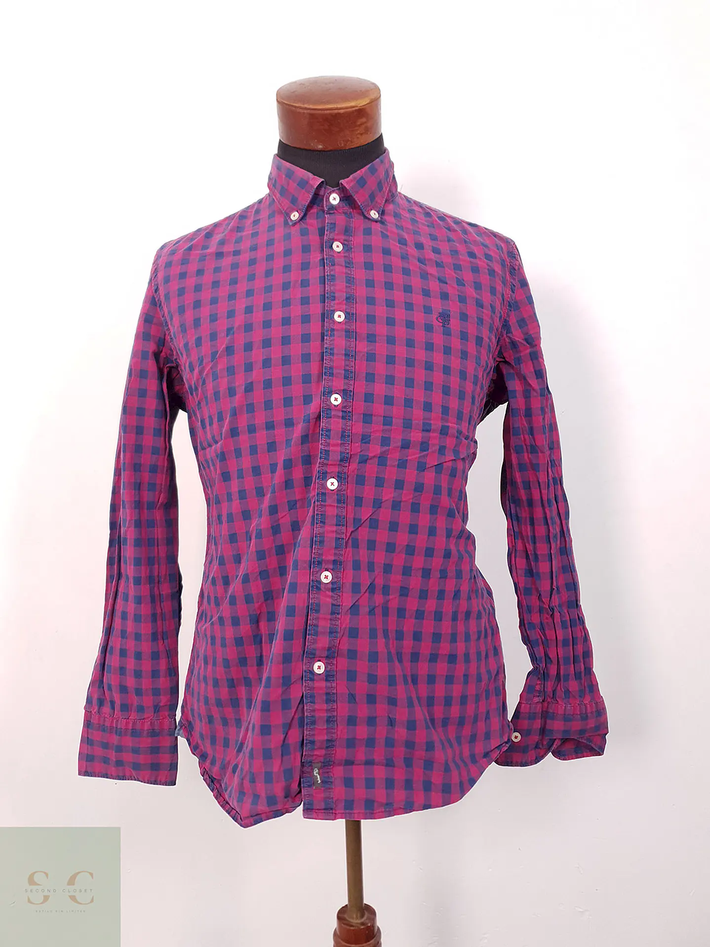 Camisa Marc O'Polo azul lila cuadros - Talla MB 3