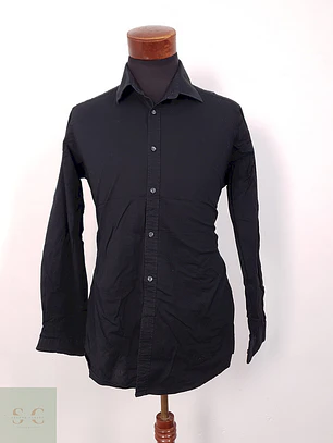 Camisa Luciano negro lisa - Talla L