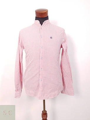 Camisa Springfield blanco rojo rayas - Talla M