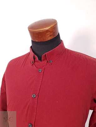 Camisa Fsnb burdeos lisa - Talla M Slim