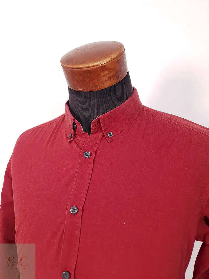 Camisa Fsnb burdeos lisa - Talla M Slim 1