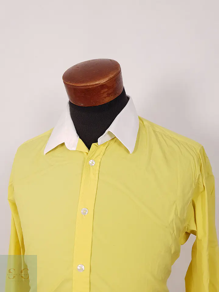Camisa Kuhn amarillo cuello blanco - Talla L 2