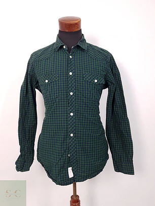 Camisa Hym verde cuadros - Talla L