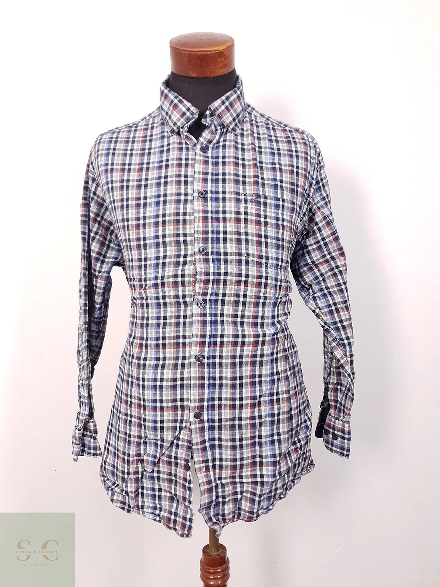 Camisa Casamoda azules rojo cuadros - Talla XXL 3