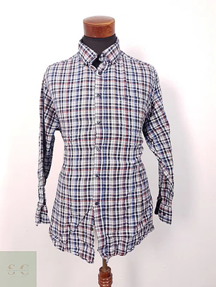 Camisa Casamoda azules rojo cuadros - Talla XXL
