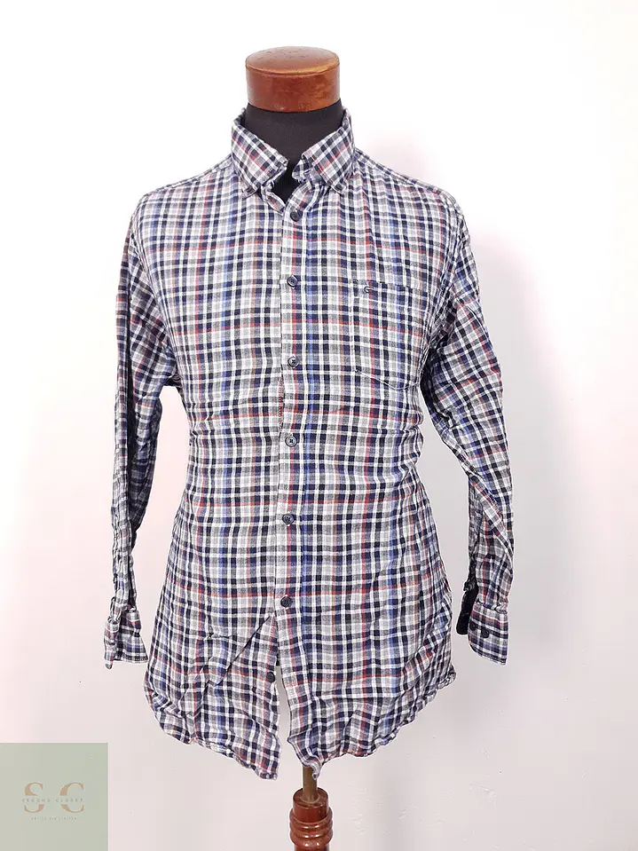 Camisa Casamoda azules rojo cuadros - Talla XXL 3