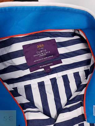 Camisa Curtis rayas azul blanco - Talla XXL