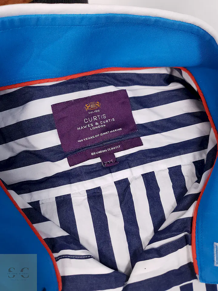Camisa Curtis rayas azul blanco - Talla XXL 1