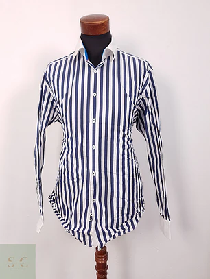 Camisa Curtis rayas azul blanco - Talla XXL