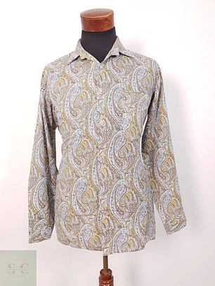 Camisa Young Style paisley ocre tierra - Talla M