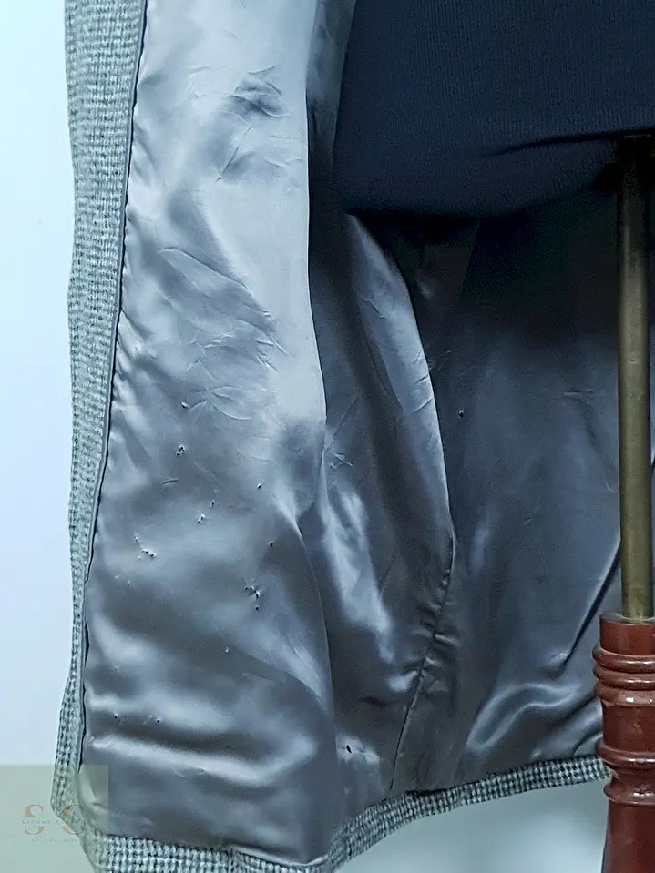 Abrigo Harris Tweed Vintage Largo 100% Lana Escocesa - Talla XL 13