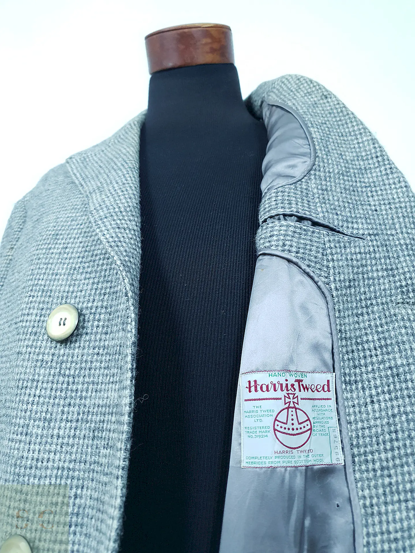 Abrigo Harris Tweed Vintage Largo 100% Lana Escocesa - Talla XL 3