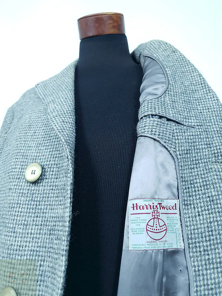 Abrigo Harris Tweed Vintage Largo 100% Lana Escocesa - Talla XL 3