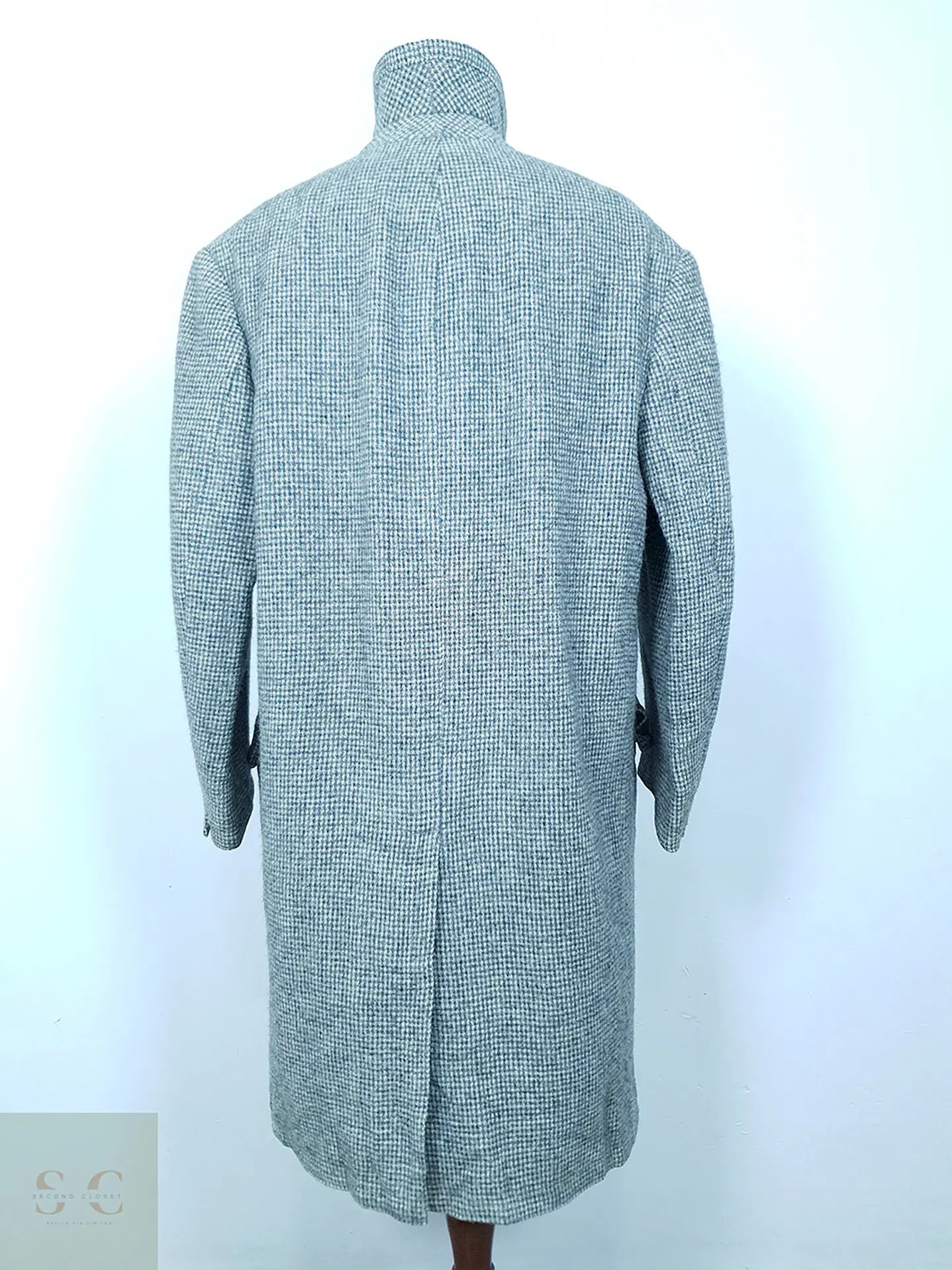 Abrigo Harris Tweed Vintage Largo 100% Lana Escocesa - Talla XL 4