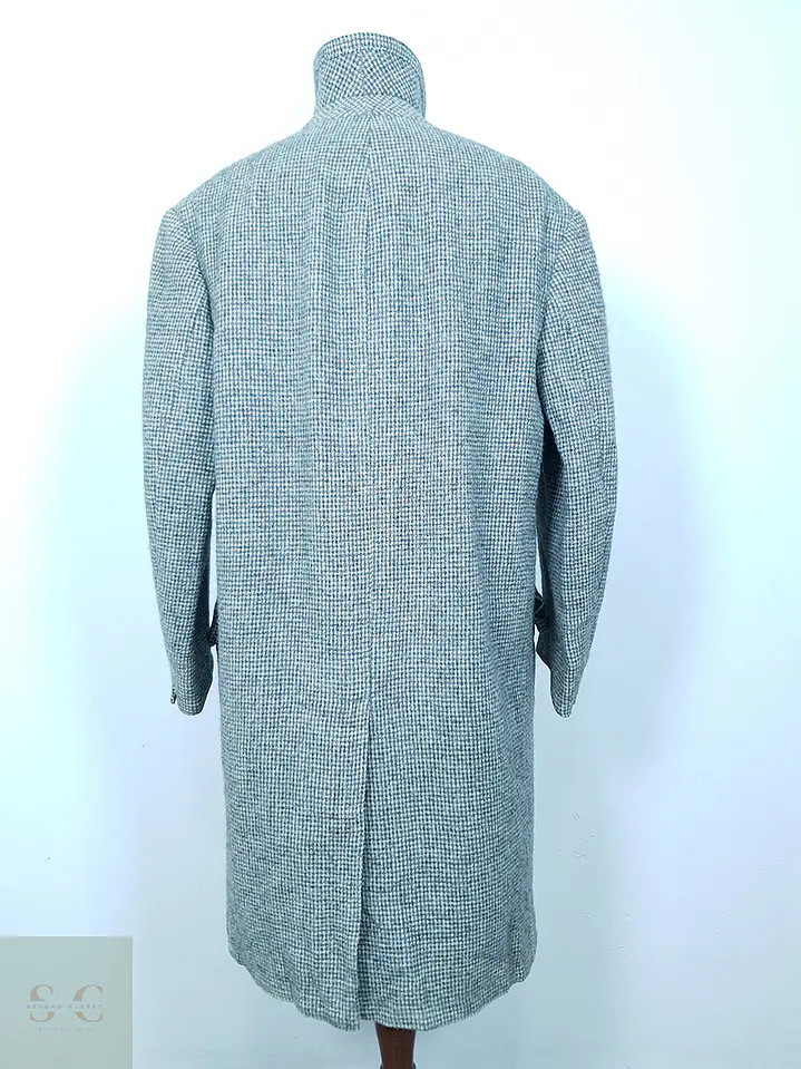 Abrigo Harris Tweed Vintage Largo 100% Lana Escocesa - Talla XL 4