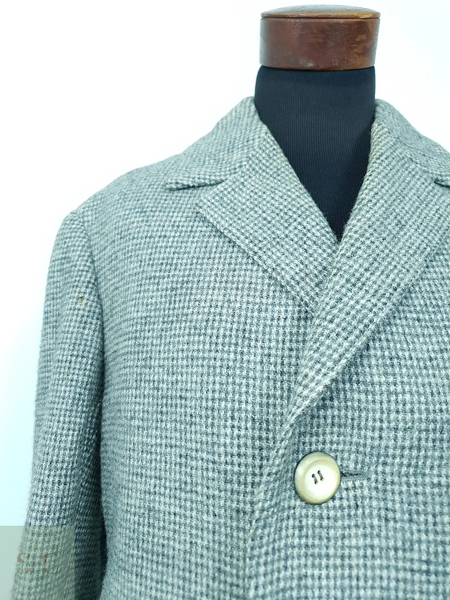 Abrigo Harris Tweed Vintage Largo 100% Lana Escocesa - Talla XL 6