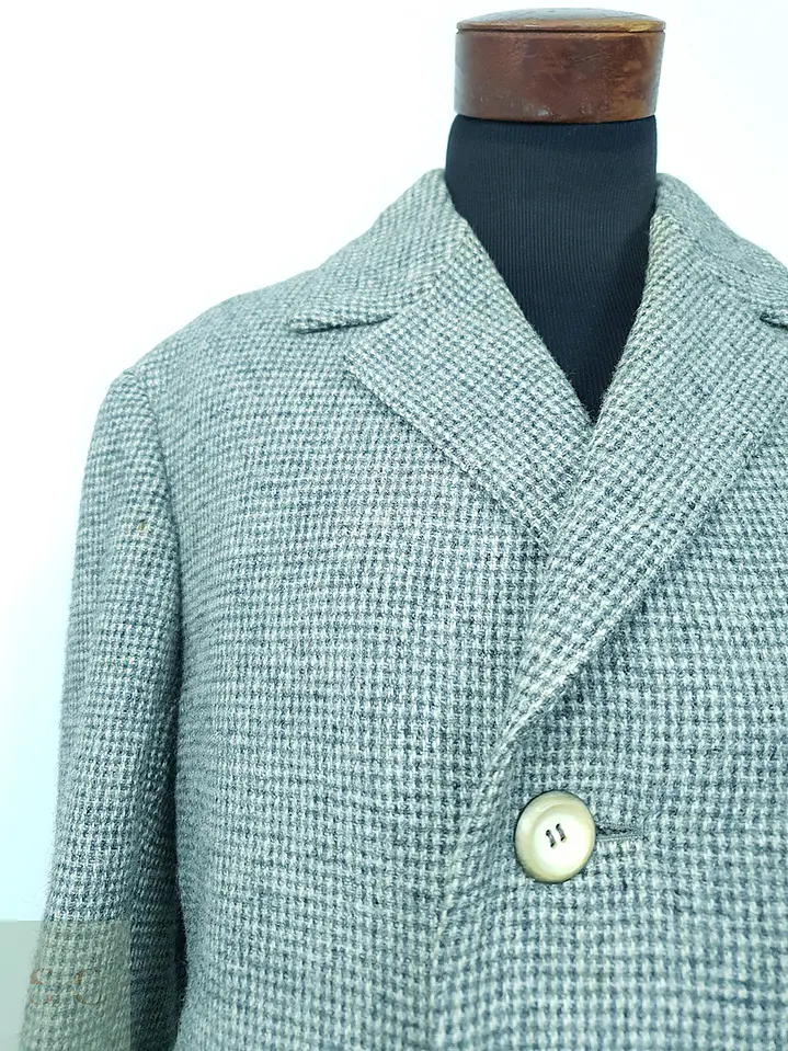 Abrigo Harris Tweed Vintage Largo 100% Lana Escocesa - Talla XL 6