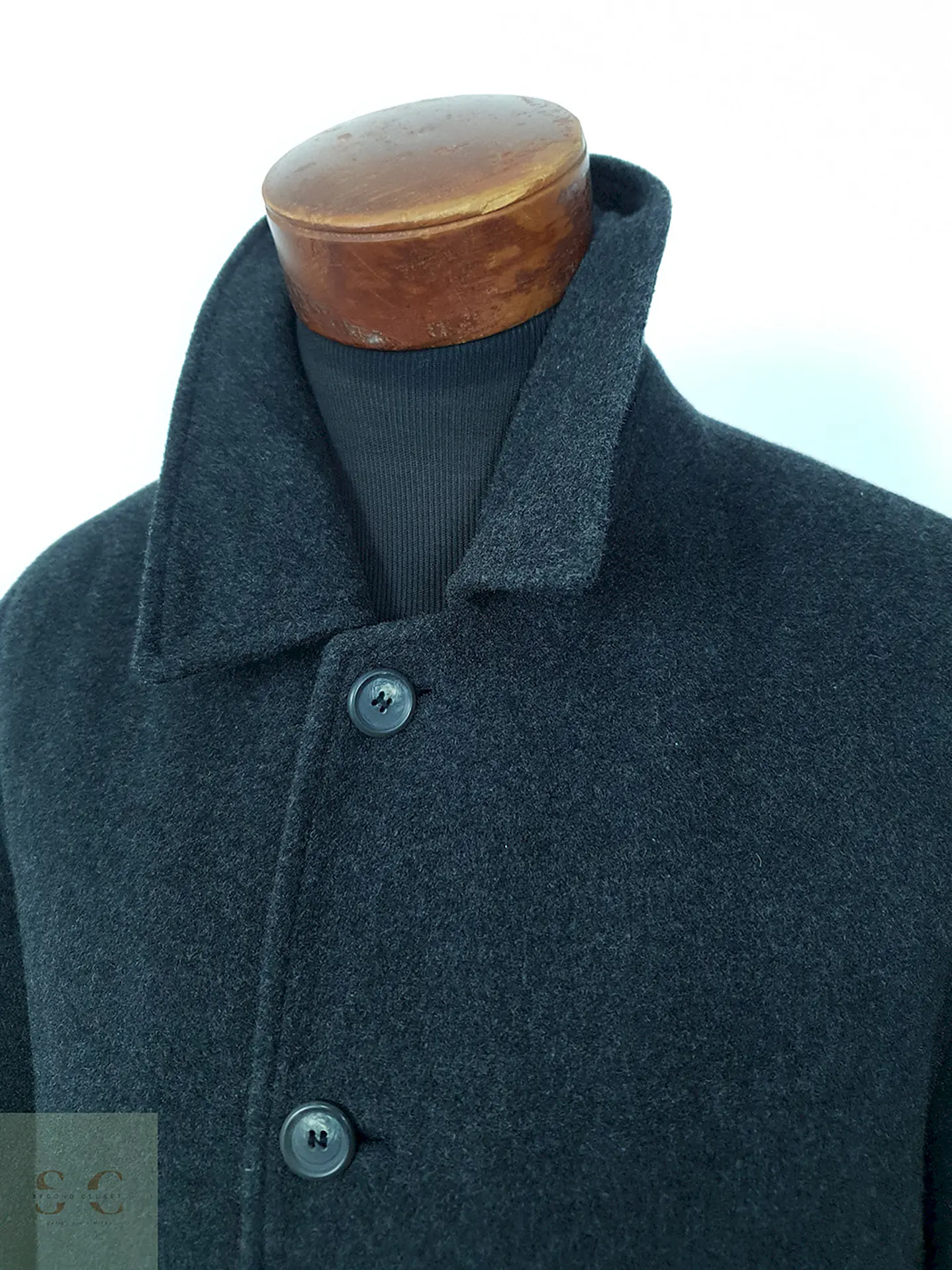 Abrigo Mc Neal Clásico Plomo Lana Virgen - Talla L 6