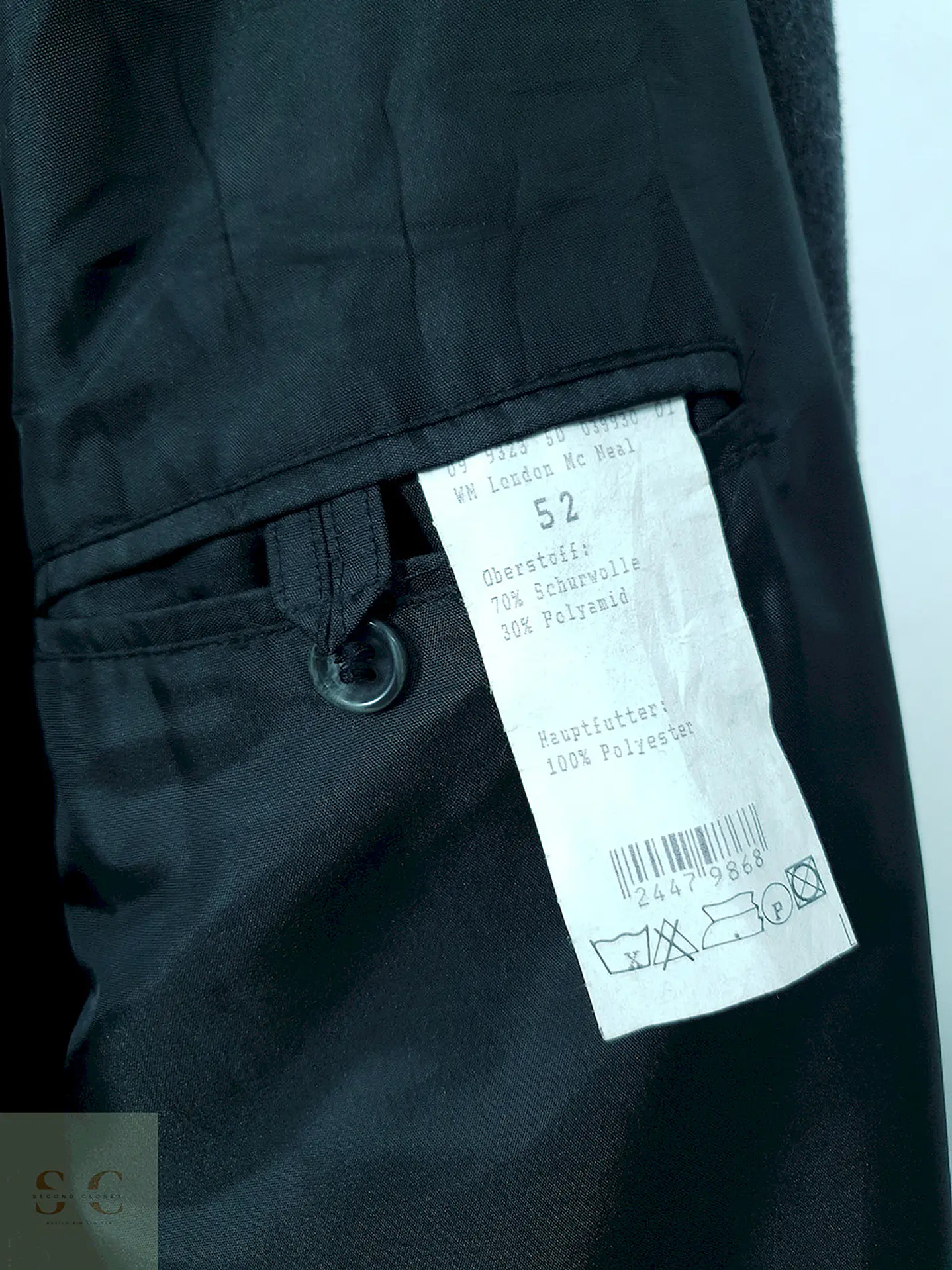 Abrigo Mc Neal Clásico Plomo Lana Virgen - Talla L 7