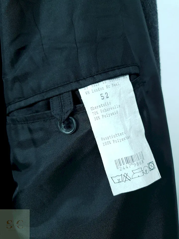 Abrigo Mc Neal Clásico Plomo Lana Virgen - Talla L 7