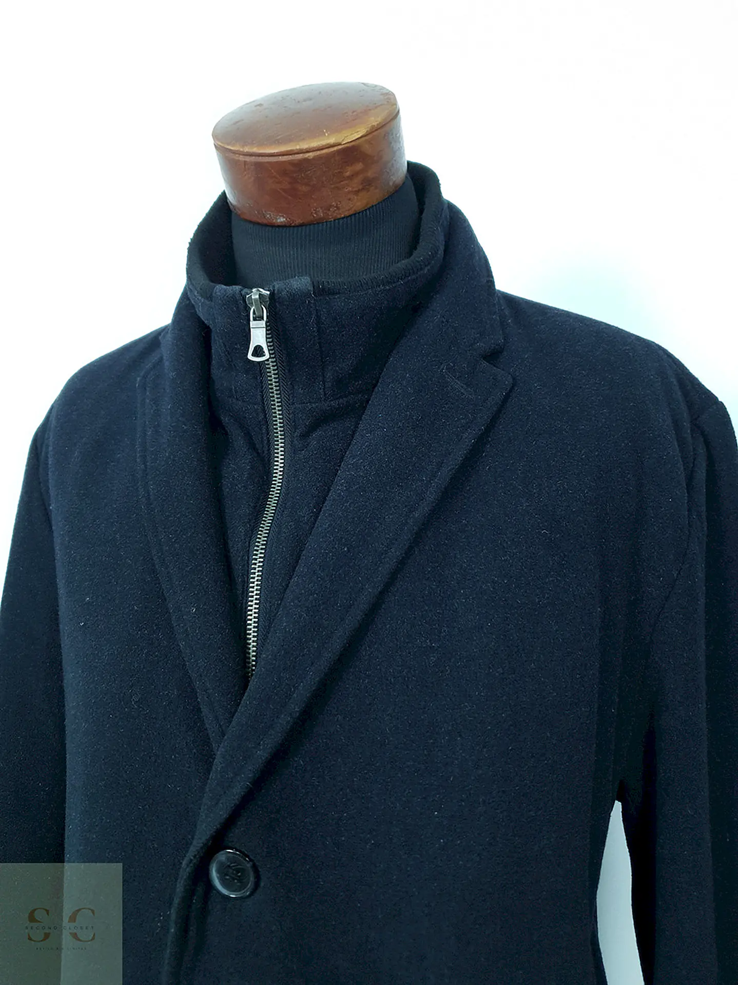 Abrigo Peek & Cloppenburg Azul Oscuro Lana - Talla LXL 2