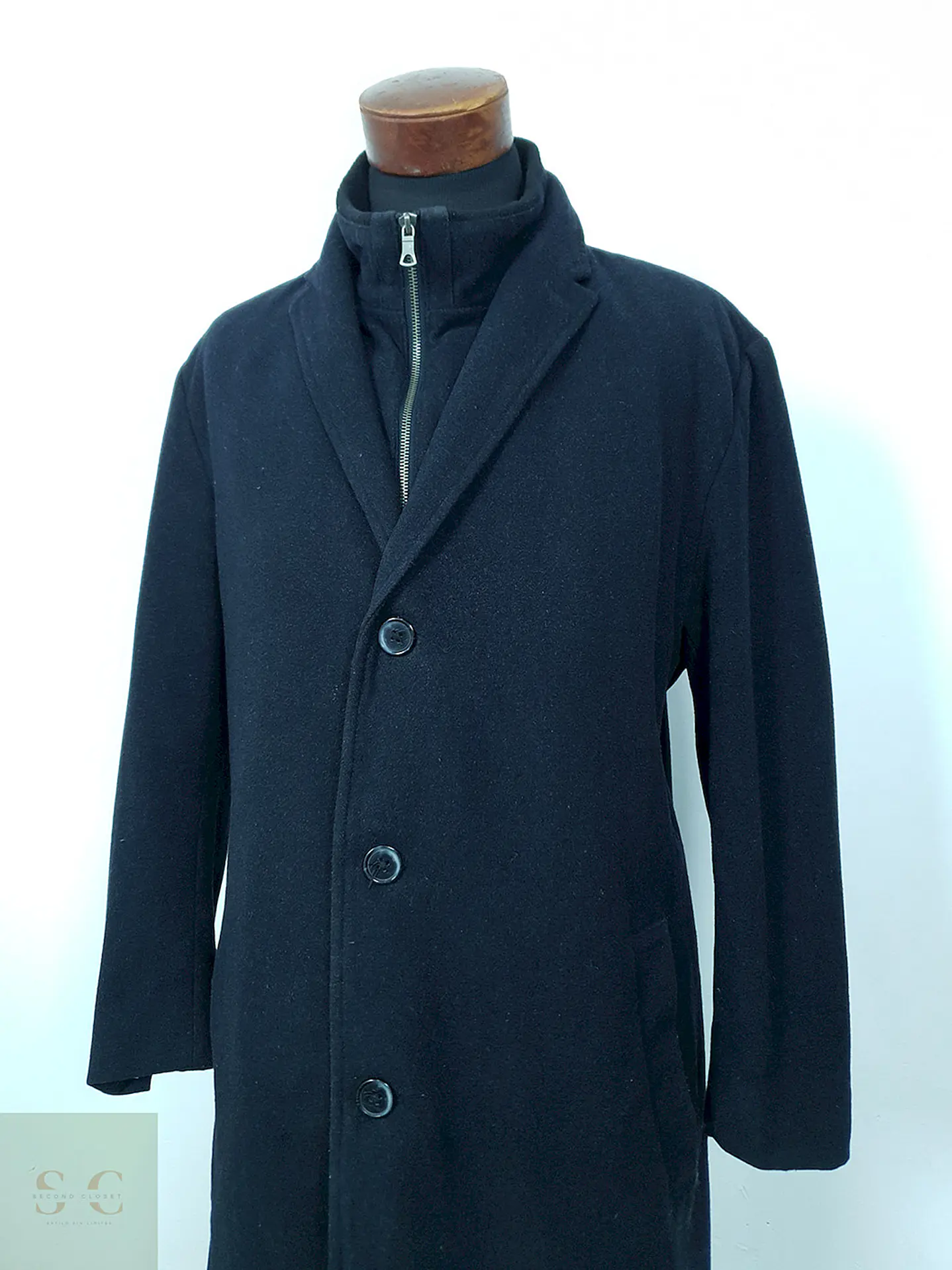 Abrigo Peek & Cloppenburg Azul Oscuro Lana - Talla LXL 4