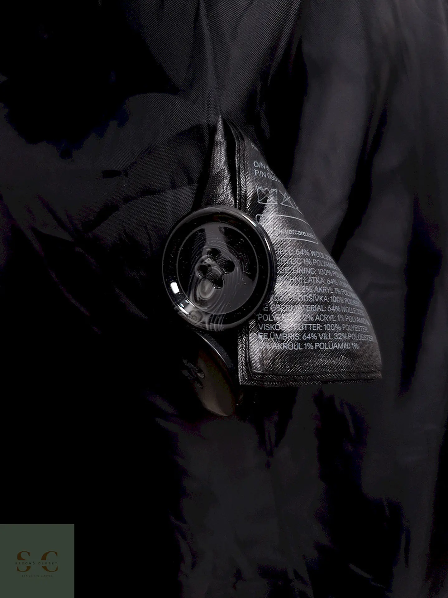 Abrigo H&M Cruzado Azul Marino Lana - Talla M 5