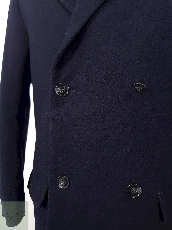 Abrigo H&M Cruzado Azul Marino Lana - Talla M 6