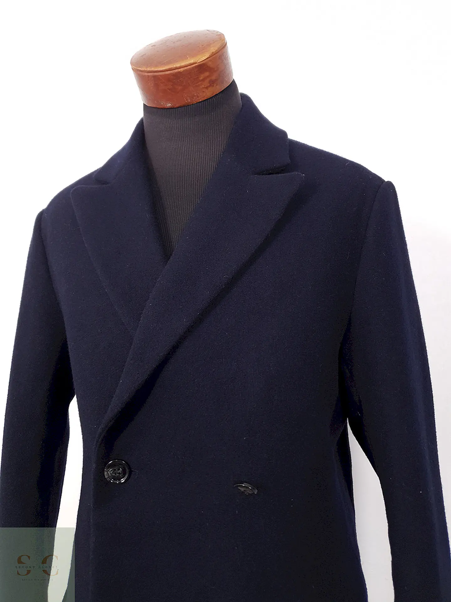 Abrigo H&M Cruzado Azul Marino Lana - Talla M 8