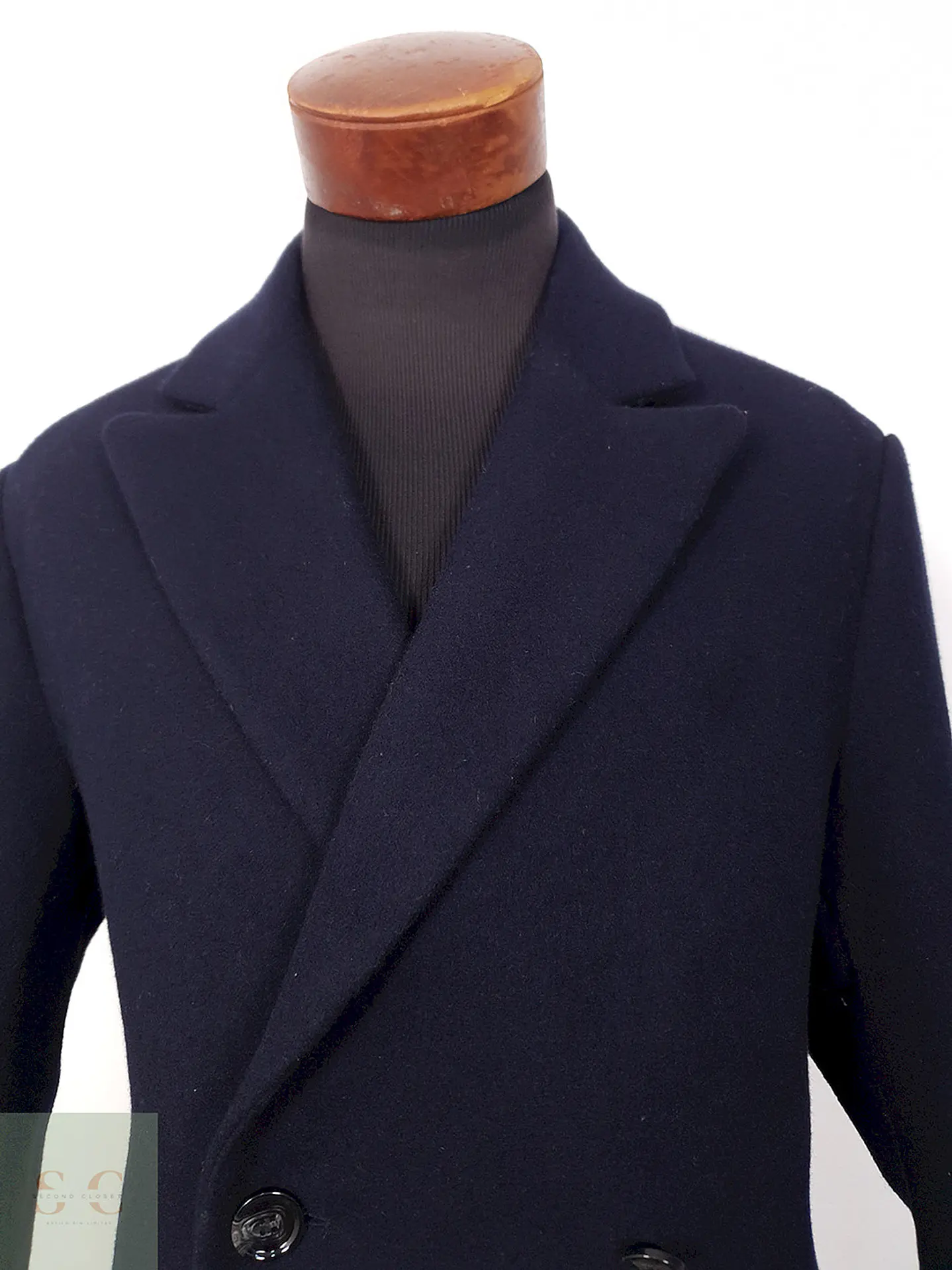 Abrigo H&M Cruzado Azul Marino Lana - Talla M 9