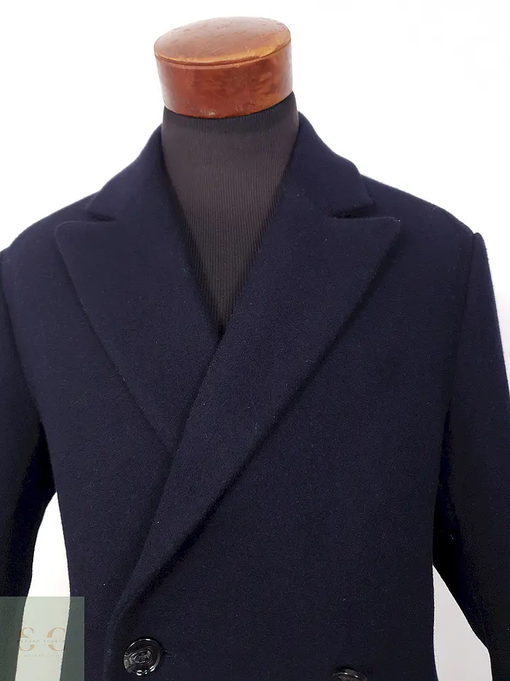 Abrigo H&M Cruzado Azul Marino Lana - Talla M 9