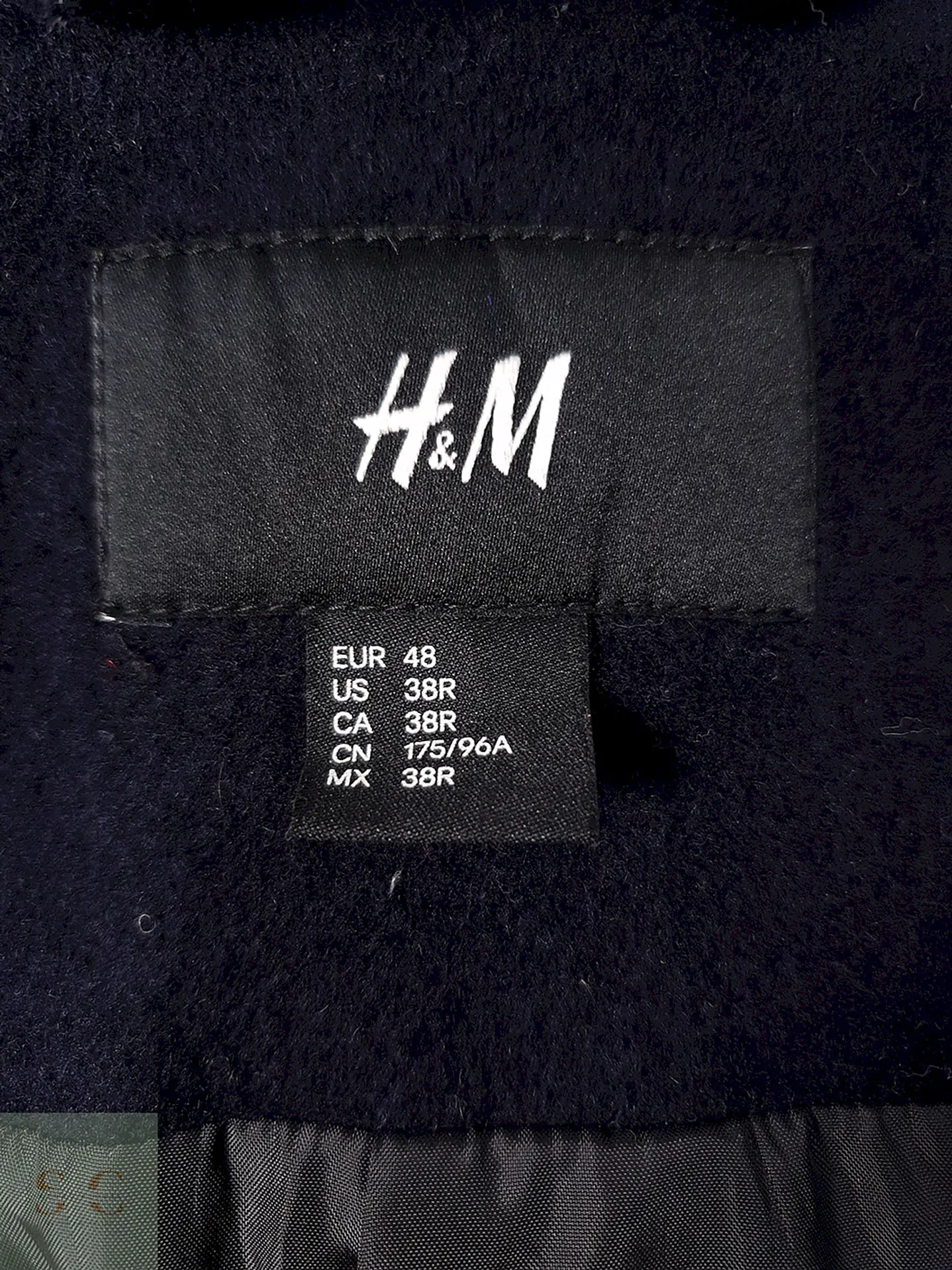 Abrigo H&M Cruzado Azul Marino Lana - Talla M 10