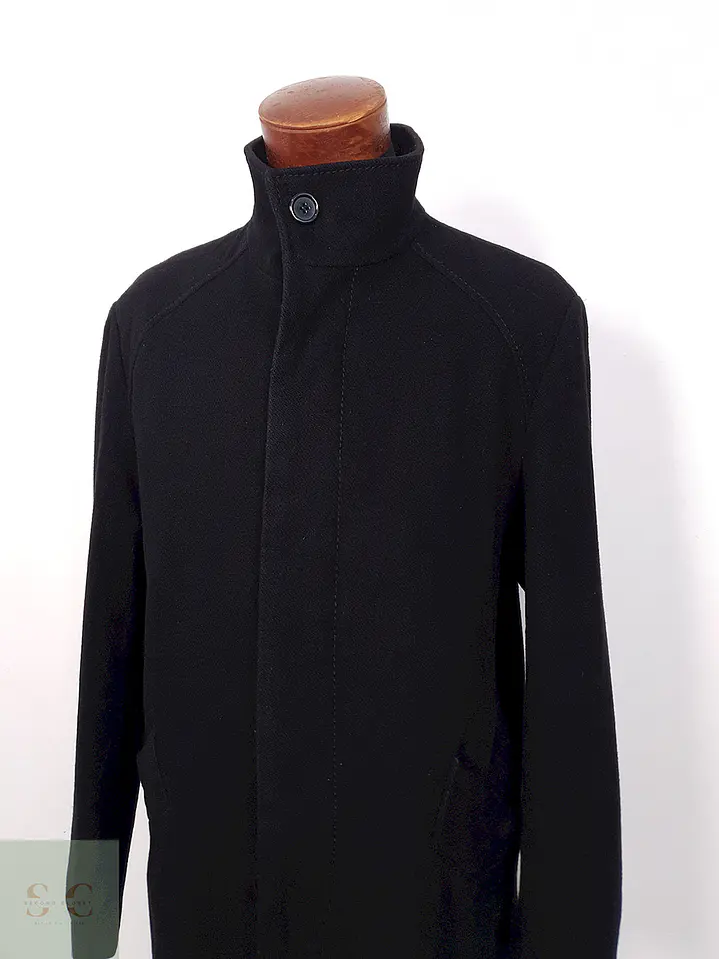 Abrigo H&M Clásico Negro Lana - Talla L 3