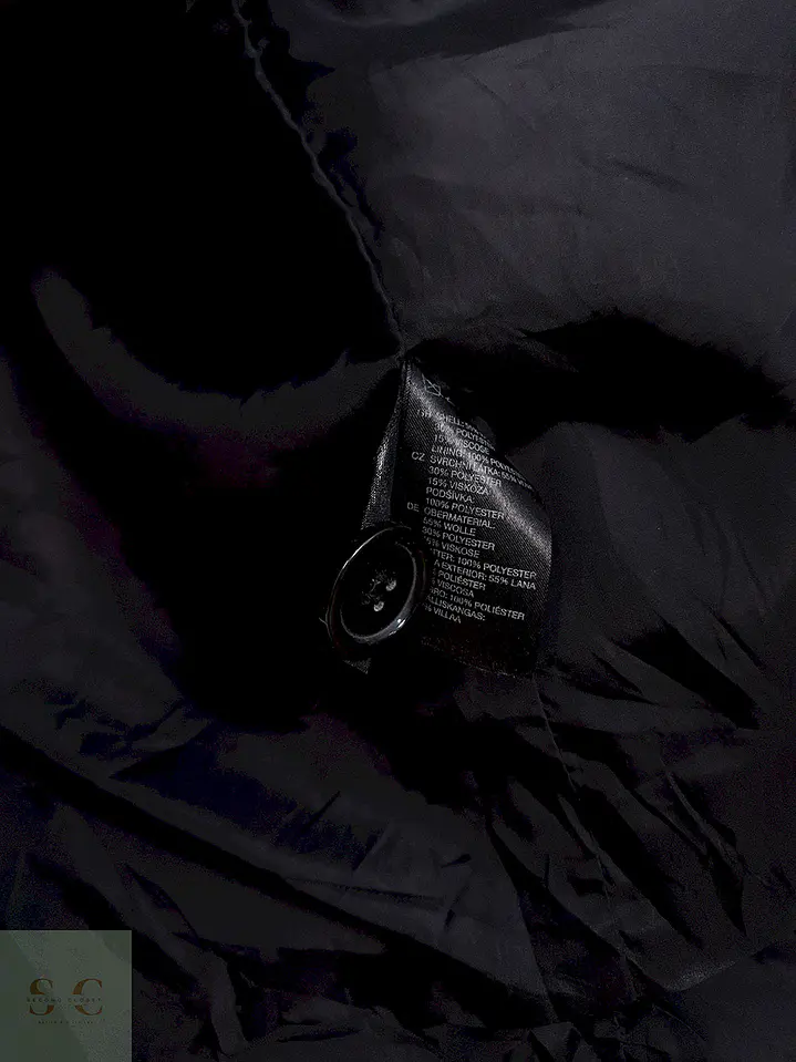 Abrigo H&M Clásico Negro Lana - Talla L 4