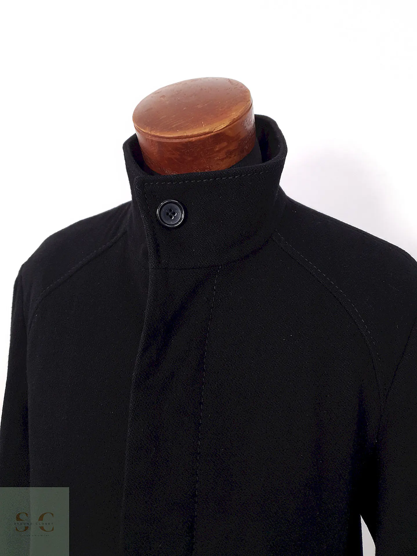 Abrigo H&M Clásico Negro Lana - Talla L 5