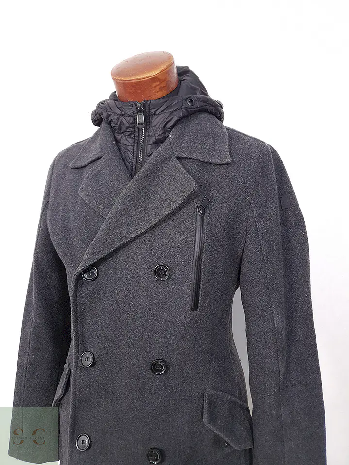 Abrigo Q/S Designed Marinero con Gorro Desmontable Plomo - Talla S 2