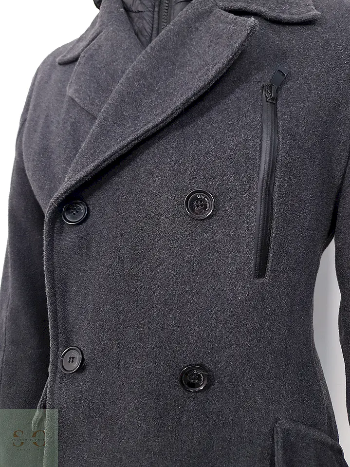 Abrigo Q/S Designed Marinero con Gorro Desmontable Plomo - Talla S 3