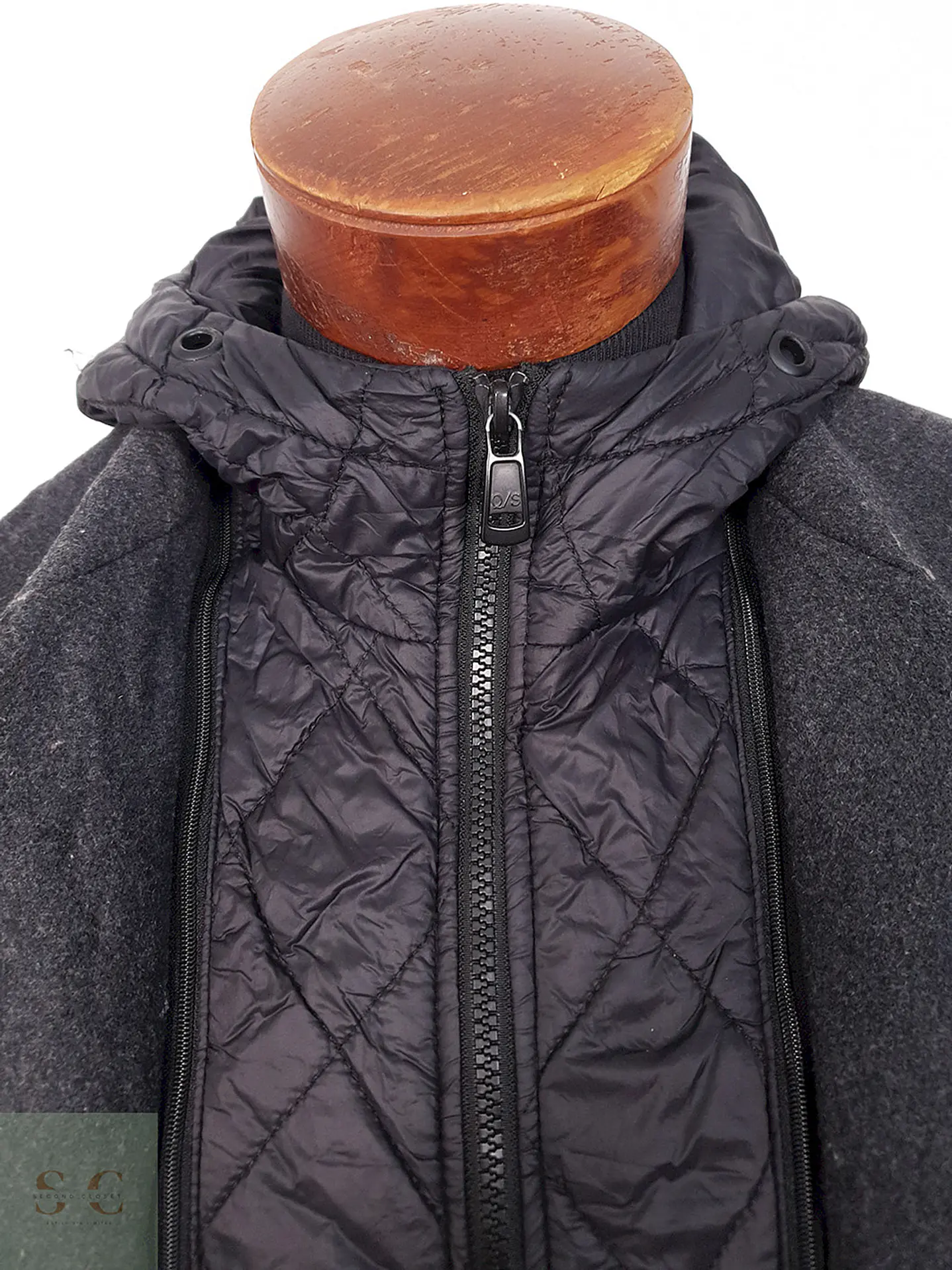 Abrigo Q/S Designed Marinero con Gorro Desmontable Plomo - Talla S 4